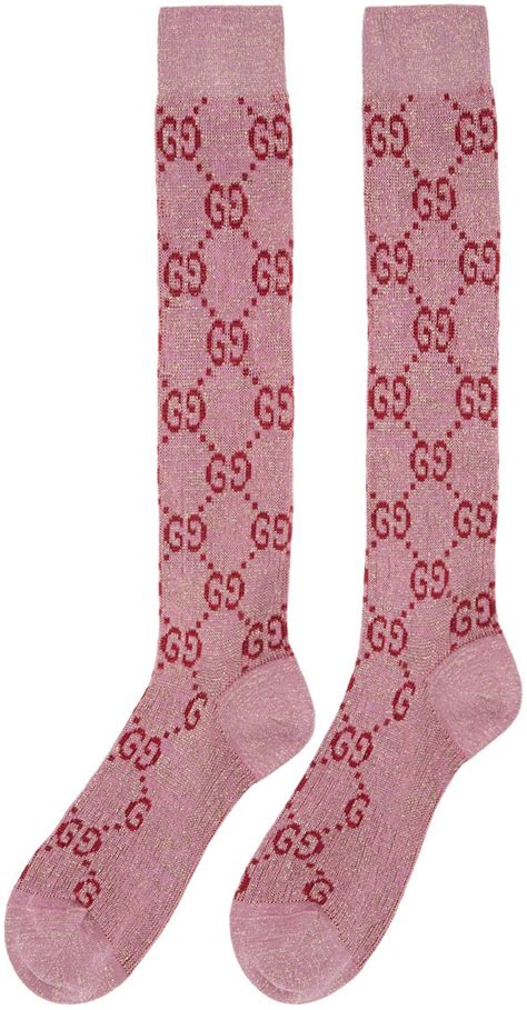 pink gucci socks|farfetch gucci pink socks.